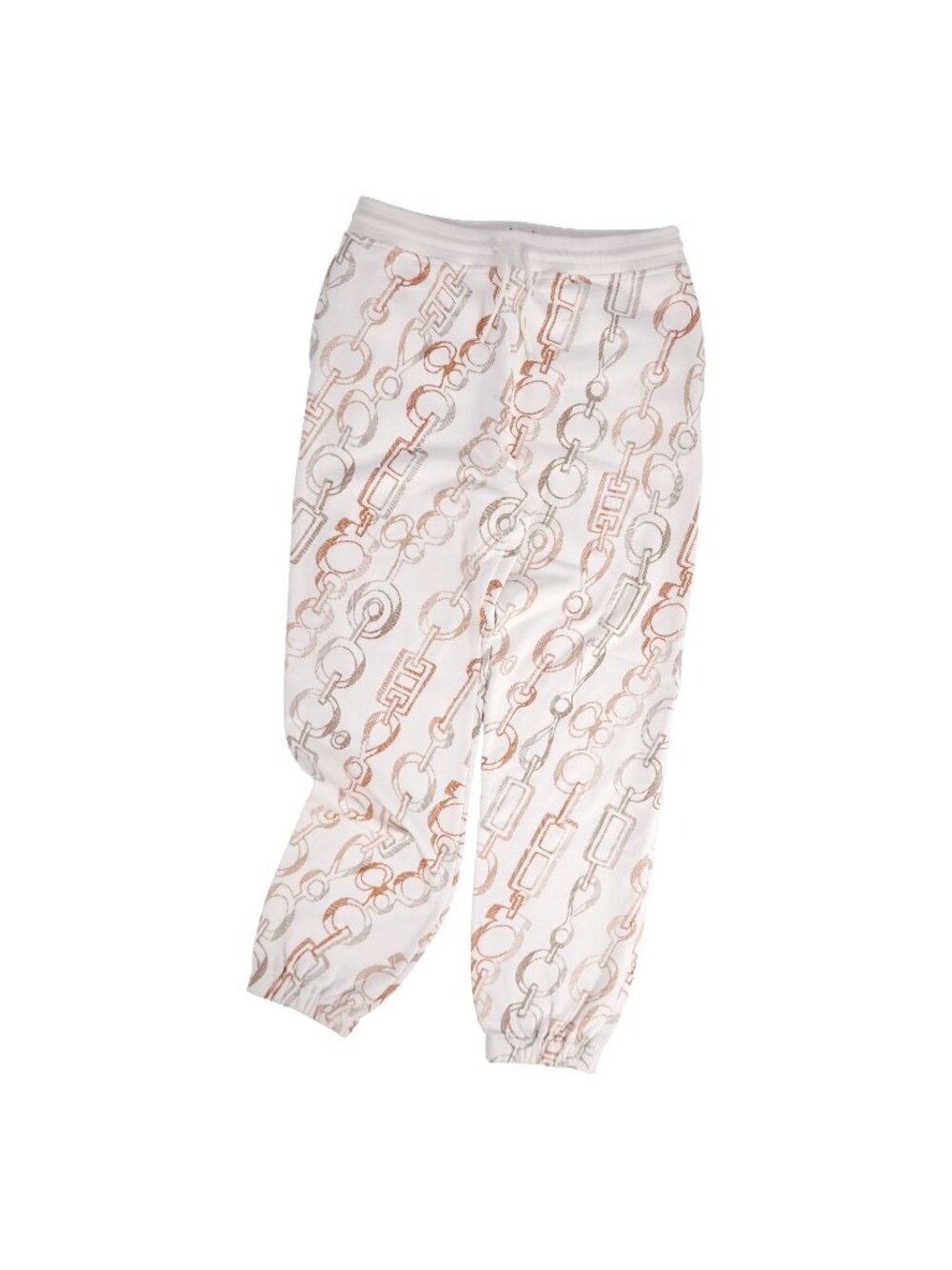 Hermes Pants Long Easy Sweatshirt All Over Print Cotton White 38